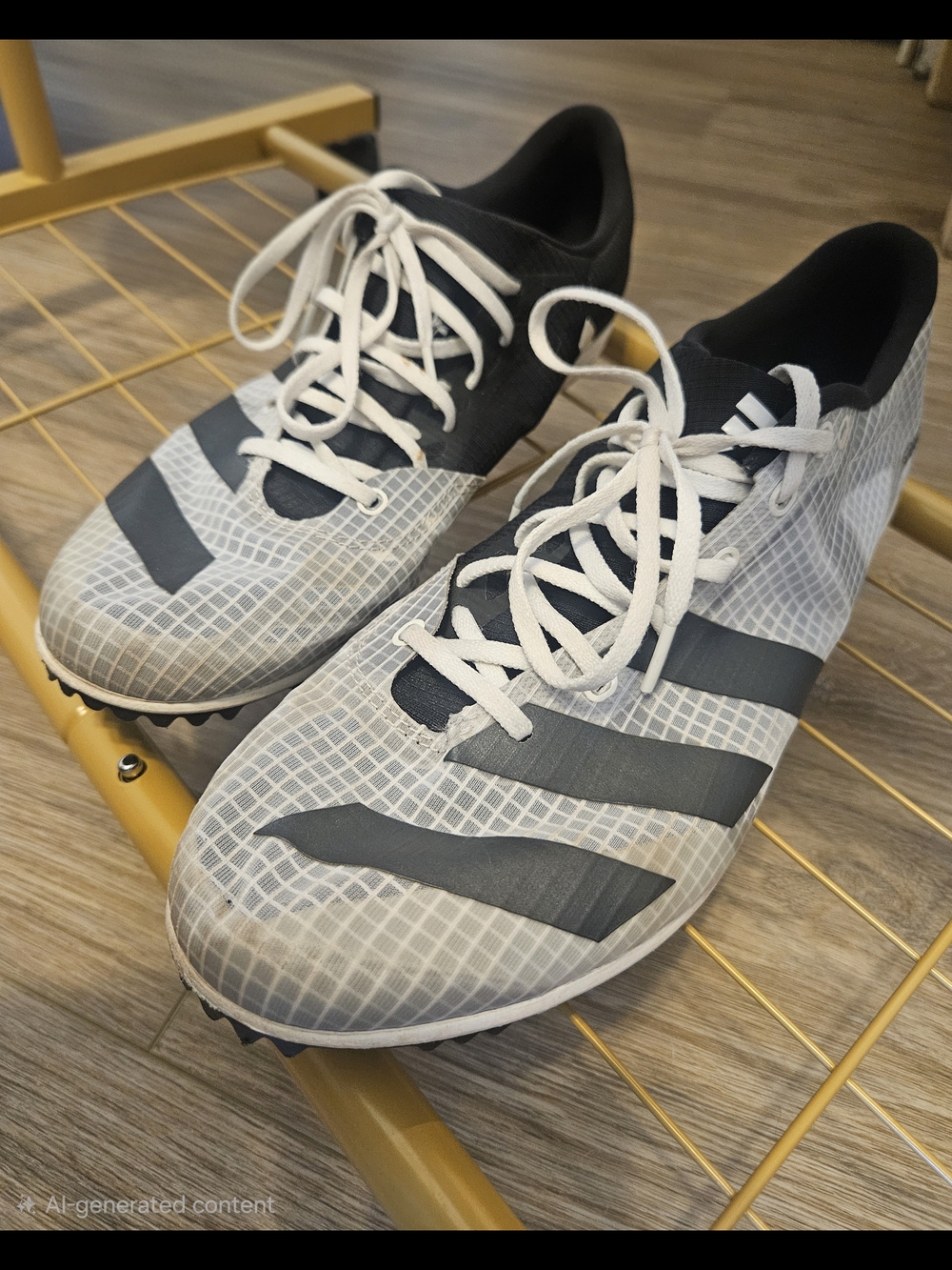Adidas Distance Star Gray and Black Track Spikes Size 11